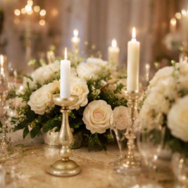 Vintage Gold Glass Candle Holder Elegant Table Centerpiece Decorative Taper Candle Stand for Wedding Home Party Events