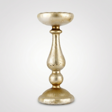Vintage Gold Glass Candle Holder Elegant Table Centerpiece Decorative Taper Candle Stand for Wedding Home Party Events
