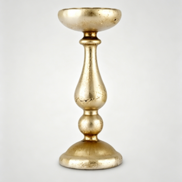 Vintage Gold Glass Candle Holder Elegant Table Centerpiece Decorative Taper Candle Stand for Wedding Home Party Events