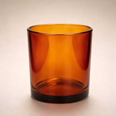 330ml Amber Glass Candle Jar Luxury Colored Candle Container Thick Bottom Empty Candle Vessel for Aromatherapy Home Decor