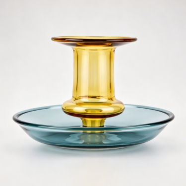 Decorative Colored Glass Candle Holder Modern Taper Candle Stand Elegant Table Centerpiece for Home Wedding Dining Decoration