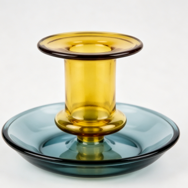 Decorative Colored Glass Candle Holder Modern Taper Candle Stand Elegant Table Centerpiece for Home Wedding Dining Decoration