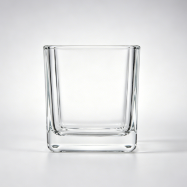 Premium Clear Glass Candle Jar Thick Bottom Square Luxury Candle Container Reusable Home Fragrance Vessel for Soy Wax Candles