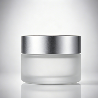 Frosted Glass Cosmetic Jar Premium Skincare Cream Container Refillable Beauty Packaging with Silver Lid for Global Brands