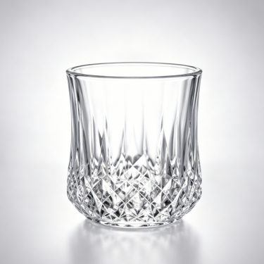 Premium Crystal Pattern Glass Tumbler Elegant Drinking Cup for Water Whiskey Juice Cocktails Home Bar Restaurant Use