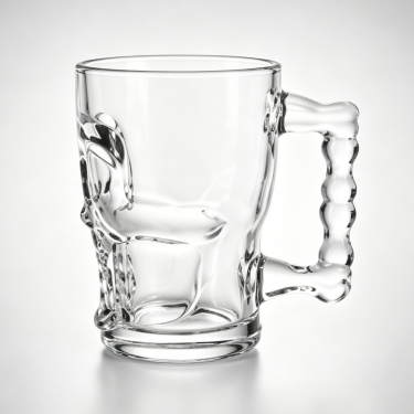 Heavy Duty Glass Beer Mug Large Capacity Drinking Tankard with Textured Handle for Beer Juice Water Bar Use