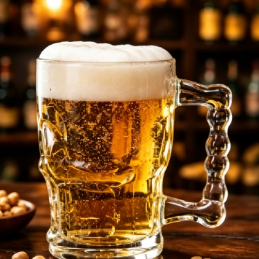 Heavy Duty Glass Beer Mug Large Capacity Drinking Tankard with Textured Handle for Beer Juice Water Bar Use