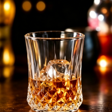 Premium Crystal Pattern Glass Tumbler Elegant Drinking Cup for Water Whiskey Juice Cocktails Home Bar Restaurant Use