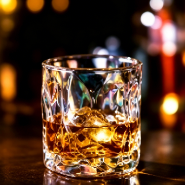 Premium Iridescent Glass Tumbler Handmade Crystal Texture Drinking Cup for Water Whiskey Juice Cocktails Home Bar Use