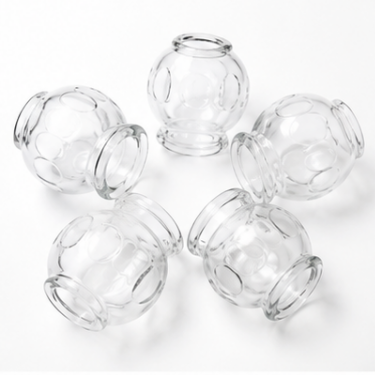 Glass Cupping Jar Vacuum Therapy Cup Set Thick Glass Body Massage Tool Home Spa Health Care Physical Therapy Pain Relief Relaxation Muscle Recovery Traditional Chinese Cupping Equipment