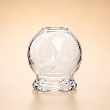 Premium Transparent Glass Cupping Jar Round Vacuum Therapy Massage Cup Reusable Thickened Borosilicate Glass for Wellness Spa Home Clinic