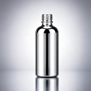 Premium Mirror Silver Electroplated Glass Essential Oil Bottle Vacuum Coated Cosmetic Serum Aromatherapy Packaging Container