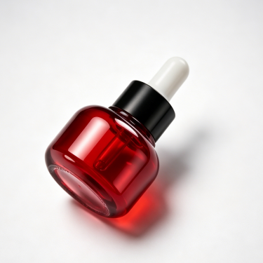 Luxury Red Glass Essential Oil Dropper Bottle Cosmetic Serum Packaging Container Refillable Aromatherapy Skincare Glass Bottle 20ml