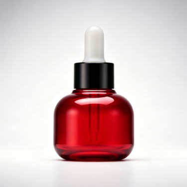 Luxury Red Glass Essential Oil Dropper Bottle Cosmetic Serum Packaging Container Refillable Aromatherapy Skincare Glass Bottle 20ml