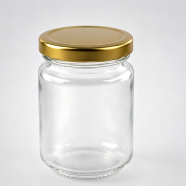 Premium Clear Glass Food Storage Jar With Gold Metal Lid Airtight Kitchen Pantry Container For Dry Food And Snacks
