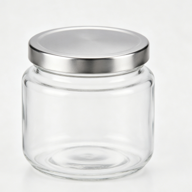 Premium 500ml Clear Glass Food Storage Jar With Silver Lid Wide Mouth Container For Kitchen Pantry Snacks And Preserves