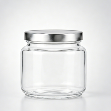 Premium 500ml Clear Glass Food Storage Jar With Silver Lid Wide Mouth Container For Kitchen Pantry Snacks And Preserves