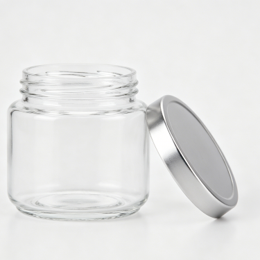 Premium 500ml Clear Glass Food Storage Jar With Silver Lid Wide Mouth Container For Kitchen Pantry Snacks And Preserves
