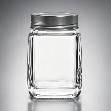 180ml Square Glass Food Jar Clear Glass Storage Container With Metal Lid For Honey Jam Spices Snacks Packaging
