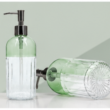 Luxury Gradient Glass Hand Soap Dispenser Bottle Refillable Bathroom Kitchen Lotion Pump Container Durable Home Decor