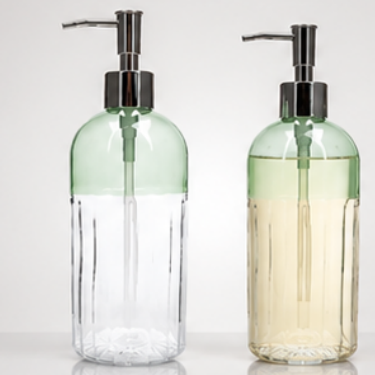 Luxury Gradient Glass Hand Soap Dispenser Bottle Refillable Bathroom Kitchen Lotion Pump Container Durable Home Decor