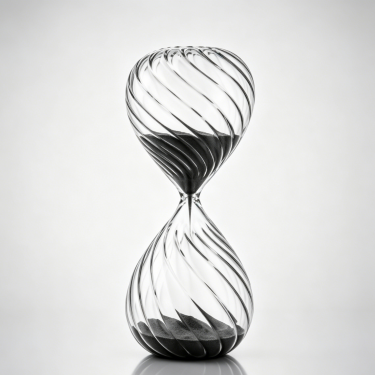 Modern Decorative Glass Hourglass Sculpture Twisted Sand Timer Ornament Artistic Desktop Decoration Home Office Display