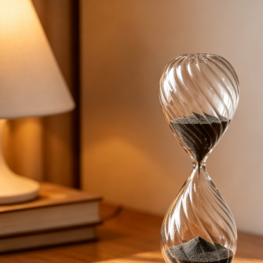 Modern Decorative Glass Hourglass Sculpture Twisted Sand Timer Ornament Artistic Desktop Decoration Home Office Display