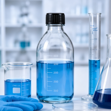 Clear Glass Medicine Bottle with Black Screw Cap Empty Pharmaceutical Storage Container for Laboratory Chemical Essential Oil Packaging