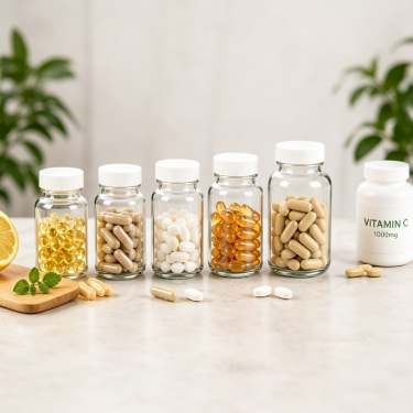 Clear Glass Medicine Bottle Pharmaceutical Storage Jar with Screw Cap for Capsules Vitamins and Healthcare Packaging
