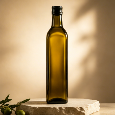 Premium Amber Glass Olive Oil Bottle Food Grade Oil Vinegar Packaging Container Refillable Kitchen Storage Bottle