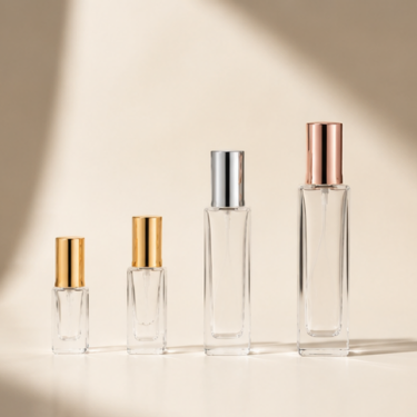 Luxury Glass Perfume Bottle Refillable Cosmetic Spray Bottle Mini Travel Fragrance Container Elegant Clear Thick Glass Packaging Set