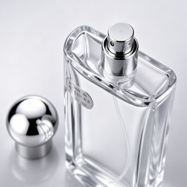 Elegant Clear Glass Perfume Bottle Luxury Refillable Fragrance Container Premium Cosmetic Packaging with Decorative Cap
