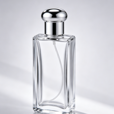 Elegant Clear Glass Perfume Bottle Luxury Refillable Fragrance Container Premium Cosmetic Packaging with Decorative Cap