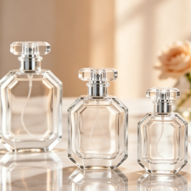 Luxury Clear Glass Perfume Bottle Refillable Fragrance Packaging Elegant Vintage Style Perfume Container for Premium Brand Collection