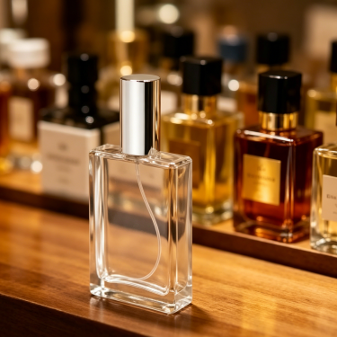 Luxury Clear Glass Perfume Bottle Square Refillable Fragrance Container Thick Bottom Elegant Spray Packaging For Premium Perfume
