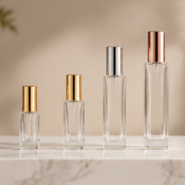 Luxury Glass Perfume Bottle Refillable Cosmetic Spray Bottle Mini Travel Fragrance Container Elegant Clear Thick Glass Packaging Set