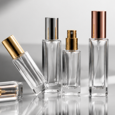 Luxury Glass Perfume Bottle Refillable Cosmetic Spray Bottle Mini Travel Fragrance Container Elegant Clear Thick Glass Packaging Set