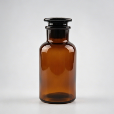 Amber Glass Reagent Bottle Laboratory Chemical Storage Container Ground Glass Stopper Light Resistant Sample Reagent Preservation Bottle