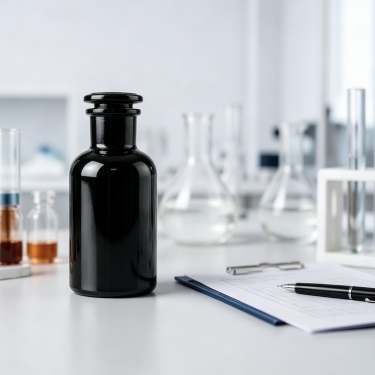 Black Glass Reagent Bottle with Ground Glass Stopper Laboratory Chemical Sample Storage Bottle for Pharmaceutical Scientific Use