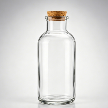 Clear Glass Reagent Bottle Cork Stopper Laboratory Chemical Storage Container Sample Preservation Bottle Multiple Capacities Available