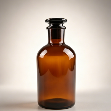 Amber Glass Reagent Bottle with Ground Glass Stopper Laboratory Chemical Storage Bottle for Pharmaceutical Scientific and Industrial Use