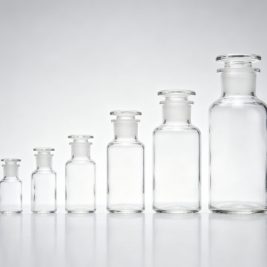 Clear Glass Reagent Bottle Laboratory Chemical Storage Container Ground Glass Stopper Sample Preservation Bottle Multiple Sizes Available