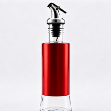 Leakproof Glass Seasoning Bottle with Stainless Steel Pour Spout for Oil Vinegar Soy Sauce and Liquid Condiments