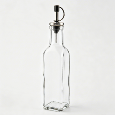 Premium Glass Seasoning Bottle with Pour Spout for Olive Oil Vinegar Soy Sauce Kitchen and Restaurant Use