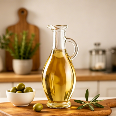 Premium Clear Glass Seasoning Bottle with Handle Elegant Vinegar Oil Dispenser Refillable Kitchen Table Serving Container