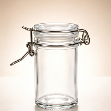Clear Glass Storage Jar Wide Mouth Food Container Mini Candy Cookie Spice Storage Jar Kitchen Organizer