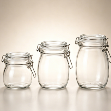 Clear Glass Storage Jar with Wire Bail Lid Large Capacity Food Container Pantry Organizer Cookie Candy Storage Canister