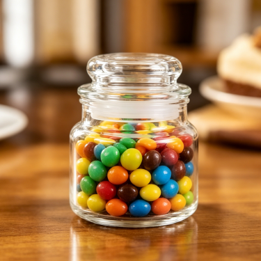 Clear Glass Storage Jar Wide Mouth Food Container Mini Candy Cookie Spice Storage Jar Kitchen Organizer