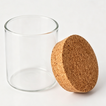 Premium Clear Glass Storage Jar with Natural Cork Lid Airtight Food Container Kitchen Pantry Organizer Dry Goods Canister