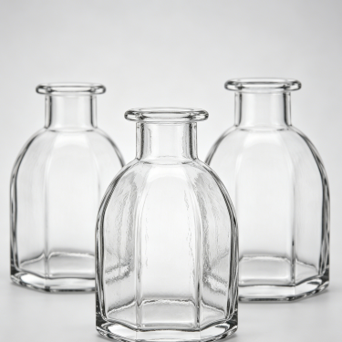 Modern Clear Glass Vase Decorative Flower Container Minimalist Nordic Style Bud Vase for Home Wedding Table Decoration